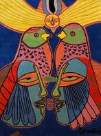 Corneille (1922-2010) - Wandtapijt - 180 cm - 135 cm