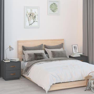 vidaXL Nachtkastjes 2 st 40x34x45 cm massief grenenhout, Minder dan 45 cm, Verzenden, Nieuw, Minder dan 55 cm