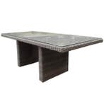 Menorca dining tuintafel 220x100xH75 cm grijs, Tuin en Terras, Ophalen of Verzenden, Nieuw, Wicker