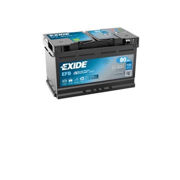 Exide EFB accu | EL800 | 12V 80Ah, Auto-onderdelen, Accu's en Toebehoren, Ophalen of Verzenden, Nieuw