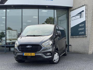 Ford Transit Custom 300 2.0 TDCI L2H1*DC*A/C*CRUISE*HAAK*STO, Stof, Gebruikt, Euro 6, Ford