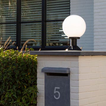 Globe 15r sokkel opaal Ø 25 Tuinverlichting, Kunststof, Verzenden, Staande lamp, Nieuw