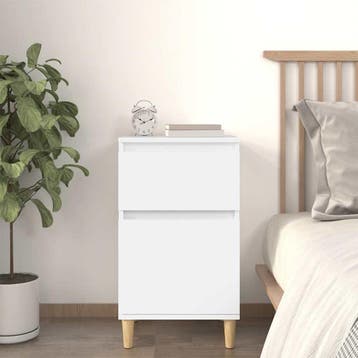 vidaXL Nachtkastje 40x35x70 cm wit, Minder dan 45 cm, Verzenden, Nieuw, 70 cm of meer