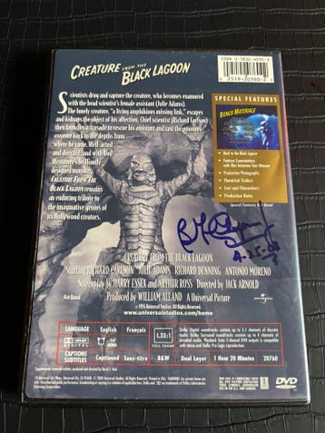 DVD Creature from the black lagoon - 2 x gesigneerd! (1954), Ophalen of Verzenden, Nieuw, Tv, Overige typen