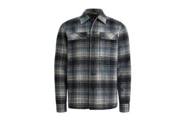 Veiling - PME Legend geruit overshirt met wol blauw XL, Kleding | Heren, Nieuw