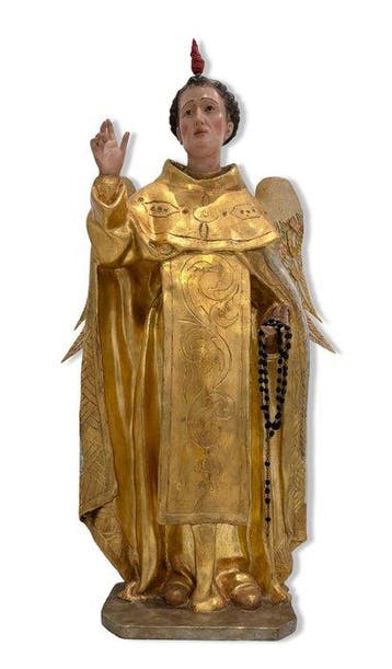 sculptuur, San Vincenzo Ferrer - 60 cm - papier-maché - 1890