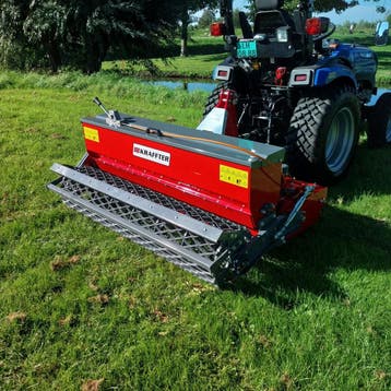 Kraffter Rotoreg 110-210 met gaasrol, Leveller en zaaibak, Zakelijke goederen