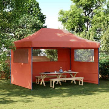 vidaXL Partytent 279 x 410 x 315 cm Terracotta Oxford Stof, Verzenden, Nieuw, Partytent