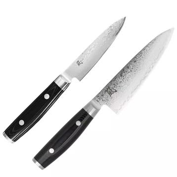 Yaxell Ran – 2-delige Messenset – Koksmes 15,5 cm & Schi, Ophalen of Verzenden, Nieuw, Rvs of Chroom