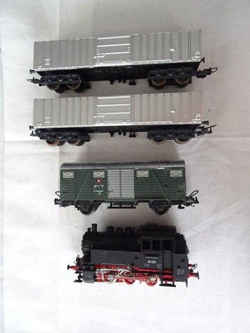 Roco, Lima H0 - Treinset (4) - Stoomlocomotief BR 80 028 met, Nieuw