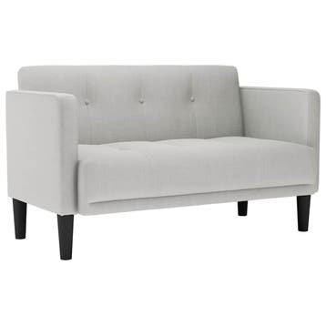 vidaXL Loveseat bank wolkengrijs 111 cm stof, Verzenden, Nieuw, Stof, Minder dan 150 cm