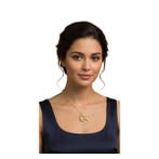 Zilveren ketting verguld met dubbel hart vorm, Sieraden, Tassen en Uiterlijk, Kettingen, Nieuw, Ophalen of Verzenden, Met hanger