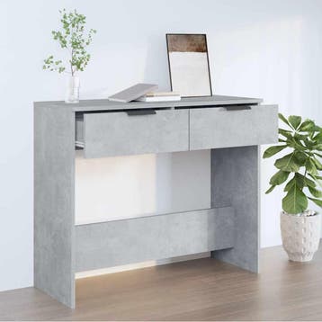 vidaXL Wandtafel 90x36x75 cm bewerkt hout betongrijs, Verzenden, Nieuw, 60 cm of meer