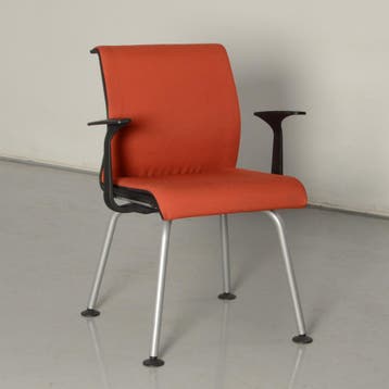 Steelcase Sarb vergaderstoel, oranjerood, 4-poot onderstel, Ophalen of Verzenden, Nieuw