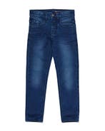 HEMA Kinder broek jogdenim skinny fit donkerblauw, Verzenden, Nieuw
