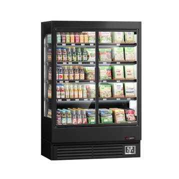 GGM Gastro | Supermarkt-Wandkoelmeubel - 1320mm - 2 glazen |, Witgoed en Apparatuur, Koelkasten en IJskasten, Verzenden, Nieuw