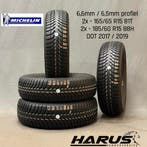 165/65/15 185/60/15 Michelin winterbanden 6,6/6,5mm 4x, Gebruikt, 15 inch, Band(en), Winterbanden