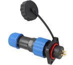 Male + chassis square base - 24V - waterdichte connector, Ophalen of Verzenden, Nieuw