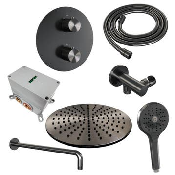 Brauer Gunmetal Carving Thermostatische Regendoucheset, Ophalen of Verzenden, Nieuw