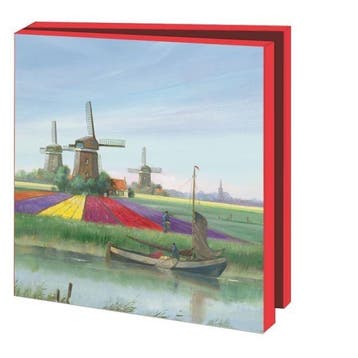 Kaartenmapje met env, vierkant: Tulipfields, Sietse Wiersma, Ophalen of Verzenden, Nieuw in verpakking