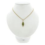 9 karaat hanger met jade (Hanger of bedel), Ophalen of Verzenden, Gebruikt, Goud, Overige merken
