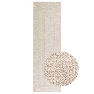vidaXL Vloerkleed ZIZUR room binnen en buiten 80x250 cm jute, Verzenden, Nieuw, Crème