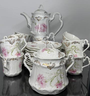 Carl Tielsch - Koffieservies voor 10 (25) - Porselein - Art