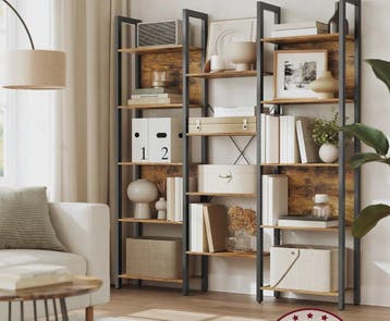 Industriële Boekenkast met 14 Planken - Metalen Frame voor W, Verzenden, Nieuw
