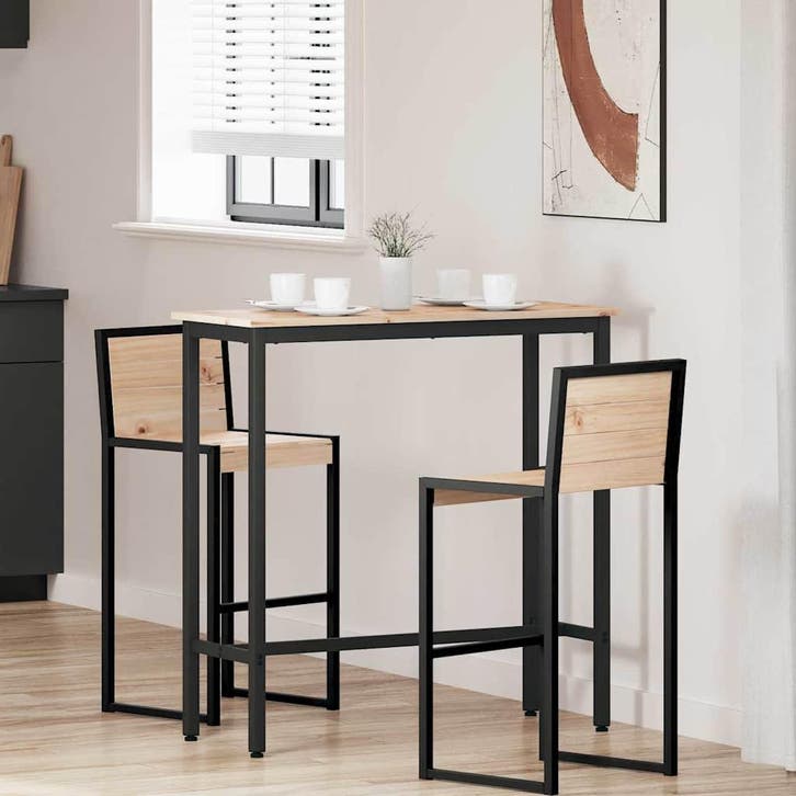 vidaXL Tafel Naturel 100 x 40 x 101 cm Engineered hout en, Huis en Inrichting, Tafels | Salontafels, Nieuw, Minder dan 50 cm, Overige houtsoorten