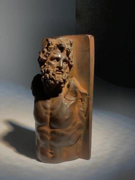 sculptuur, Ancient Greek Laocoön Bust Sculpture - 13 cm -, Antiek en Kunst, Curiosa en Brocante