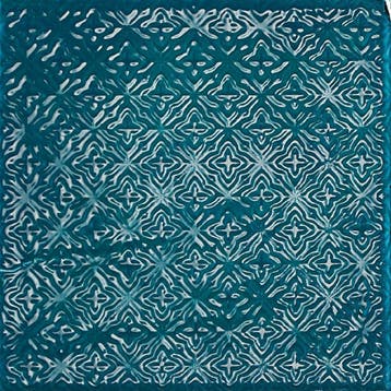 Vloertegel/Wandtegel Equipe Rain Decor Blauw Glans 22,3x22,3, Keramiek, Nieuw, Ophalen of Verzenden, 20 tot 40 cm
