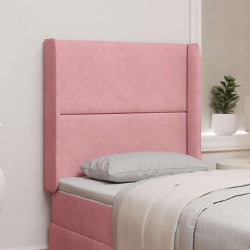 vidaXL Hoofdbord oor Roze Fluweel, Verzenden, Nieuw, Stof