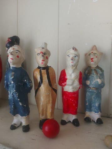 Skittles - Speelgoed figuur 4 x Antiek victoriaanse