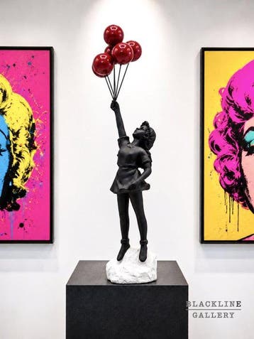 BlackLine Gallery - sculptuur, Cherry lift - 24cm - Banksy