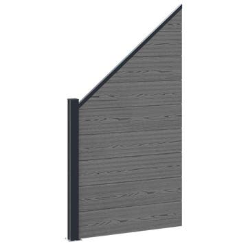 vidaXL Hekpaneel WPC en Aluminium Grijs, Verzenden, Nieuw