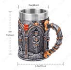Ridder Tankard Biermok Middeleeuwse Mok met RVS Inzet, Verzenden, Nieuw