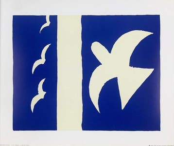 Georges Braque (after) - Oiseaux - Rare Artprint - 50 x 40