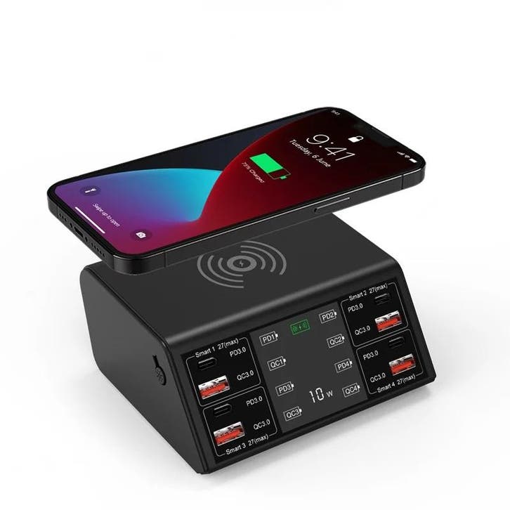 DrPhone PowerHub 100W – 8 Poort Usb Oplaadstation - 4x PD27W, Telecommunicatie, Mobiele telefoons | Toebehoren en Onderdelen, Verzenden