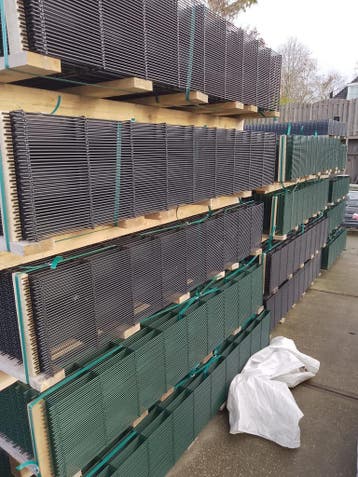 Dubbel staaf mat hek nieuw b-keus dubbestaaf mattten hekwerk, Tuin en Terras, Nieuw, IJzer, Dubbelstaafmat hekwerk