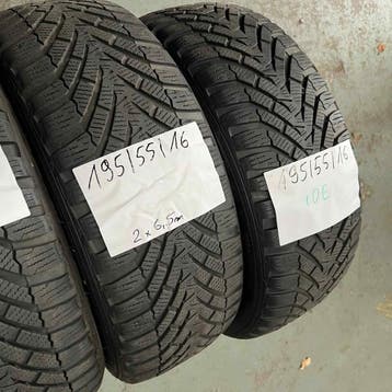 2 x Medalion 195-55-16 Winterbanden 6,5mm, Gebruikt, 16 inch, Band(en), Personenwagen