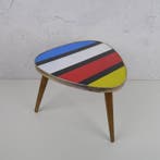 Bijzettafel - Hout - Mondrian-bloementafel