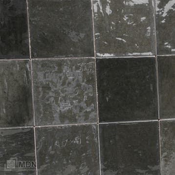 Handvorm tegels met schakering 10x10 Zellige Charcoal antrac, Verzenden, Nieuw