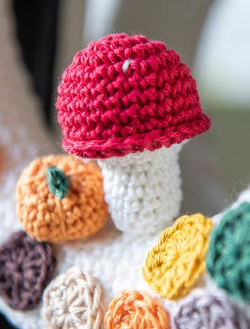 Haakpatroon Herfstkrans met paddenstoel & pompoen, Hobby en Vrije tijd, Ophalen of Verzenden, Nieuw