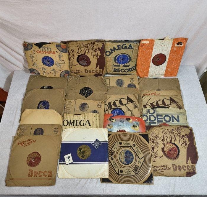 Various artists - Diverse artiesten - 24 x Shellac records -, Cd's en Dvd's, Vinyl Singles