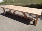 tuintafel van douglashout lijst van 7x7cm maten 300x92x76 cm, Nieuw, Rechthoekig, Hout