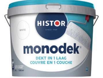 Histor Monodek - WIT  - 2,5 liter (Professionele latex), Wit, Nieuw, Ophalen of Verzenden, Verf