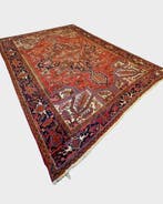 groot Perzisch tapijt Heriz 365x255 Wollen vloerkleed Iran, 200 cm of meer, Bruin, Zo goed als nieuw, 200 cm of meer