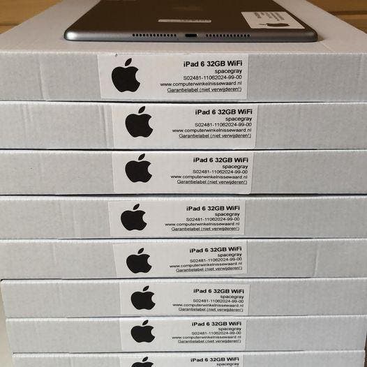 Voordeelbundel (10+prijs) Apple iPad 6 (model 2018) zwar..., Computers en Software, Apple iPads