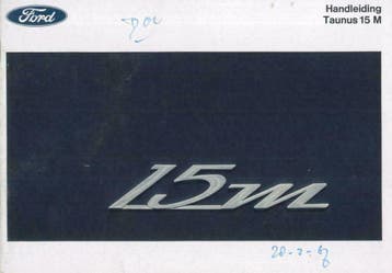 1966 Ford Taunus 15M Handleiding, Verzenden