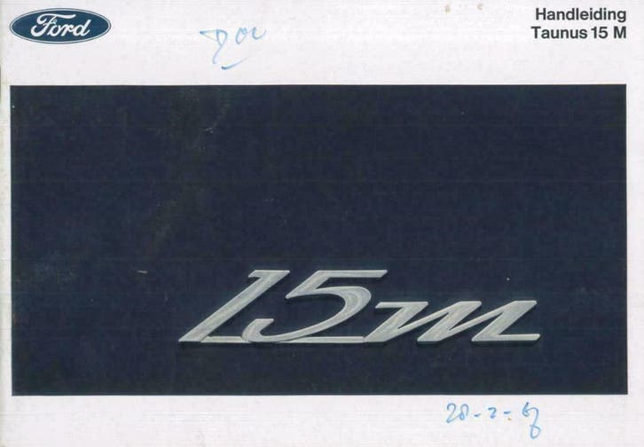 1966 Ford Taunus 15M Handleiding, Auto diversen, Handleidingen en Instructieboekjes, Verzenden
